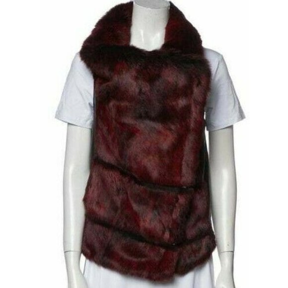 Helmut Lang "Flux" Genuine Rabbit Fur Leather Vest